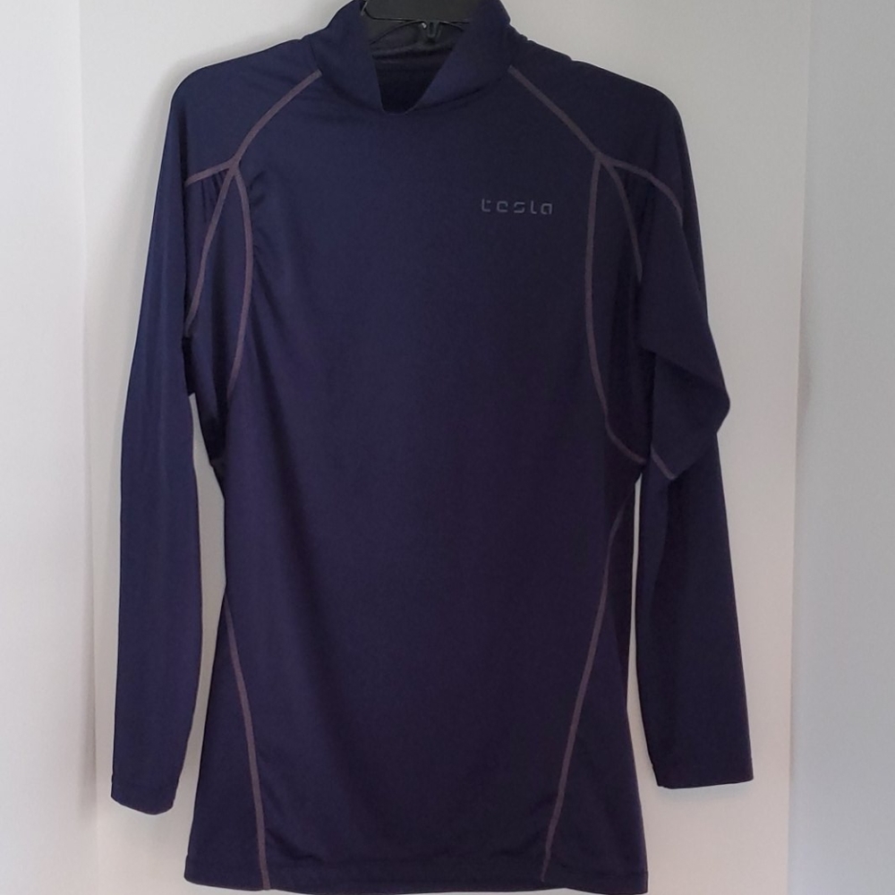 Tesla Athletic Women's Top Sz XL Navy Blue